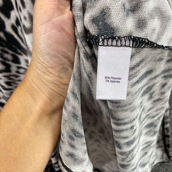 New Jennifer Lopez Blouse Women S Small Black Animal Print Sleeveless Wide Strap - Picture 8 of 11